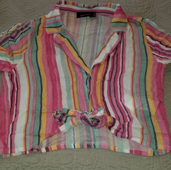 MINKPINK rainbow blouse - Picture 2 of 2